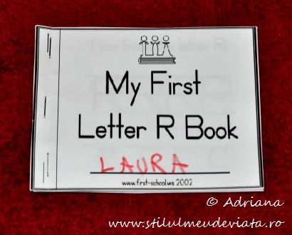 my first letter R book