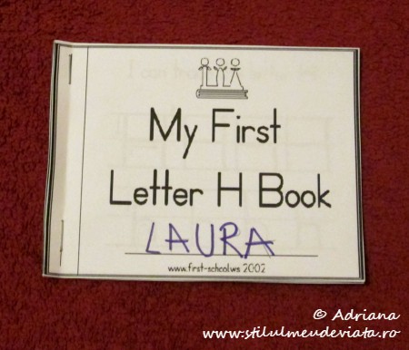 my first letter H book